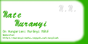 mate muranyi business card